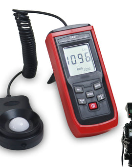 Digital Lux Meter - Measures 0-200,000 Lux for various applications like photography, office, lab, stage, and planting. Switchable Lux/FC units