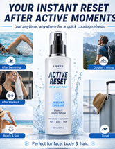 Instant Cooling Body Spray, After Swim Chlorine Removal Mist, Vitamin C Active Reset Spray for Hair & Skin, No Rinse, Non-Sticky, Post Workout & Beach (100ml)