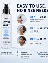 Instant Cooling Body Spray, After Swim Chlorine Removal Mist, Vitamin C Active Reset Spray for Hair & Skin, No Rinse, Non-Sticky, Post Workout & Beach (100ml)