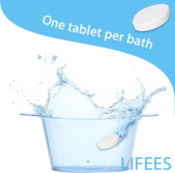 Organic Vitamin C Bath Soak Tablets – Fast-Dissolving 1000mg Help to Sensitive Skin, Dry & Itchy Skin, Rough & Dry Hair, 100 Tablets