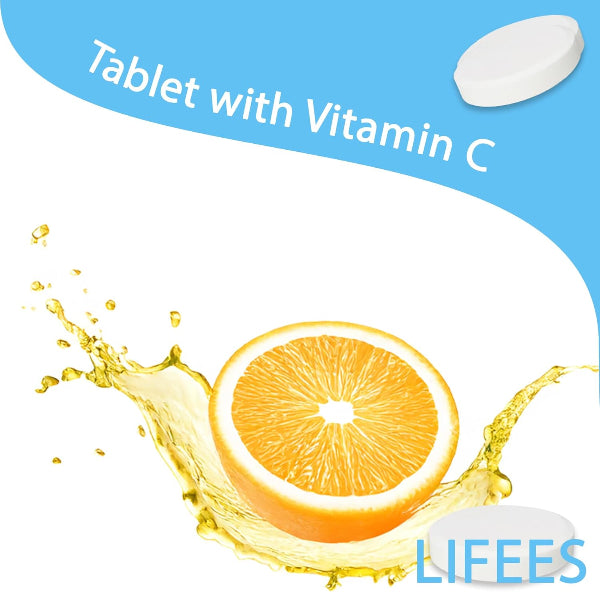 Organic Vitamin C Bath Soak Tablets – Fast-Dissolving 1000mg Help to Sensitive Skin, Dry & Itchy Skin, Rough & Dry Hair, 100 Tablets