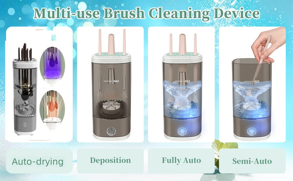Electric Makeup Brush Cleaner Machine, Ultimate Efficient Automatic Cleaner for All Types of Makeup Brushes
