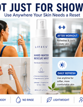 Hard Water Body Mist – Post-Shower Mineral Remover Spray for Face & Body – Helps Reduce Dry, Tight Skin – Fragrance-Free, Sensitive Skin Friendly
