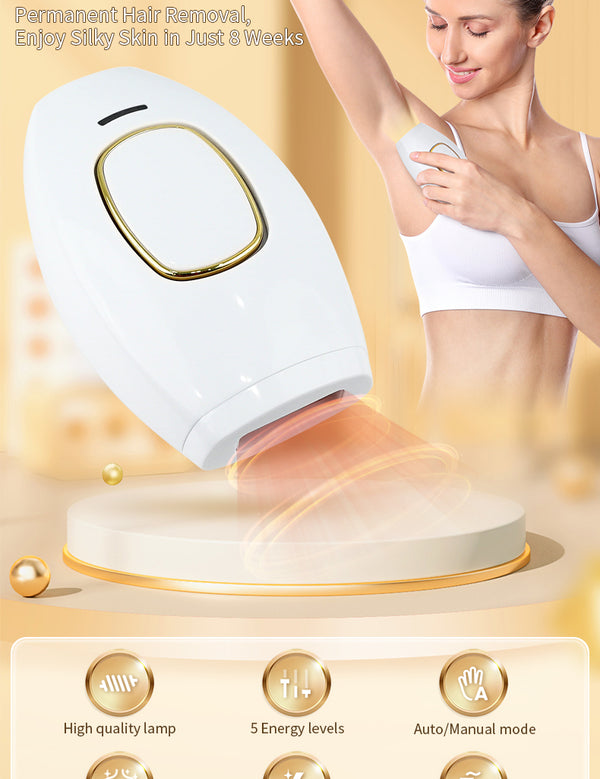 IPL Hair Removal Device for Women & Men - Lasting Hair Regrowth Reduction, Virtually Painless Alternative to Salon Laser Removal 【GIFT BOX】