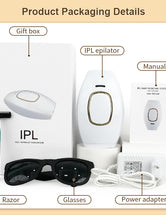 IPL Hair Removal Device for Women & Men - Lasting Hair Regrowth Reduction, Virtually Painless Alternative to Salon Laser Removal 【GIFT BOX】