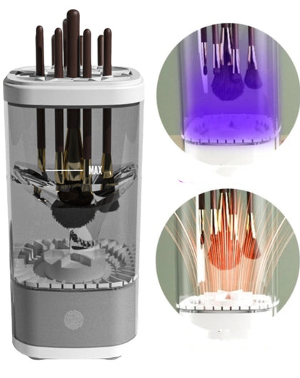Makeup Brush Cleaner, LIFEES Premium Electric Makeup Brush and Sponge Cleaner Machine Super-Fast Dry and Deep clean, Automatic Makeup Brush Cleaner Solution for Makeup brushes & tools