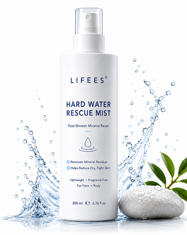 Hard Water Body Mist – Post-Shower Mineral Remover Spray for Face & Body – Helps Reduce Dry, Tight Skin – Fragrance-Free, Sensitive Skin Friendly
