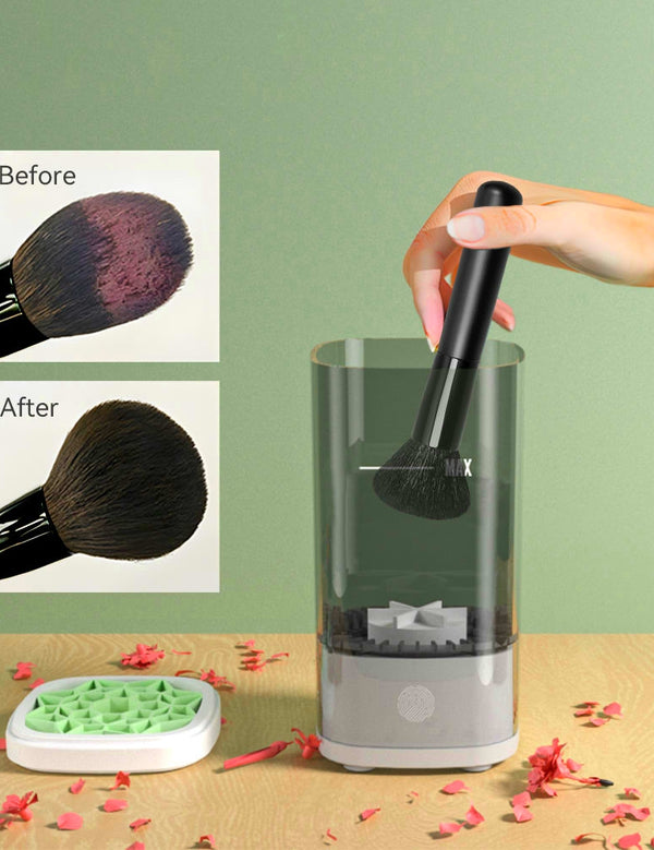 Makeup Brush Cleaner, LIFEES Premium Electric Makeup Brush and Sponge Cleaner Machine Super-Fast Dry and Deep clean, Automatic Makeup Brush Cleaner Solution for Makeup brushes & tools