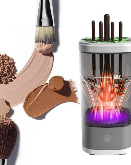 Electric Makeup Brush Cleaner Machine, Ultimate Efficient Automatic Cleaner for All Types of Makeup Brushes