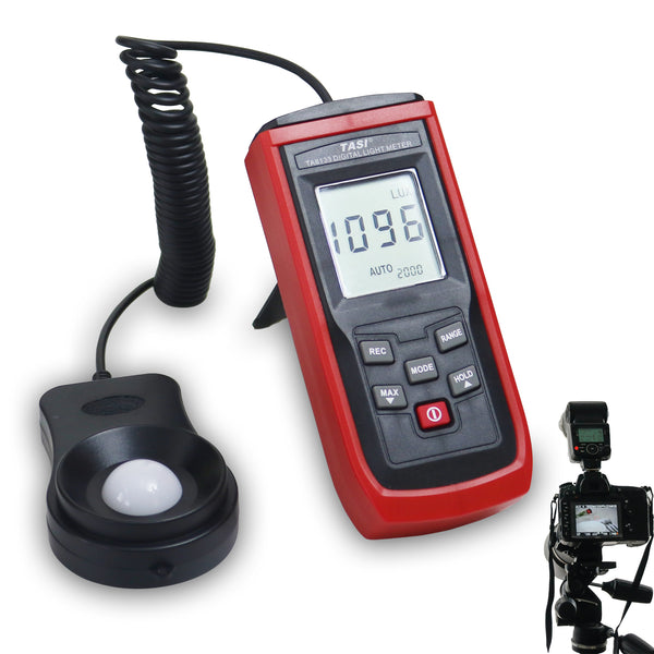 Digital Light Meter LUX Meter for Illuminom, Photography, Spectrom Measuring, Range 0-200,000 Lux, Lux/FC Unit, Used for Photography, Office, Laboratory, Stage, Planting